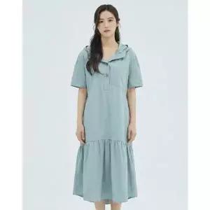 [반에이크] 후드넥 반팔 원피스_VB35OPMD04Z