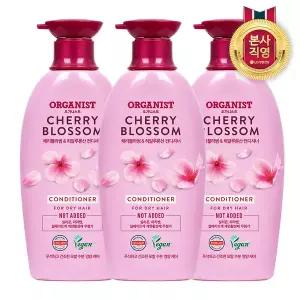 오가니스트 체리블라썸 수분영양 컨디셔너 500ml(비건) x 3개