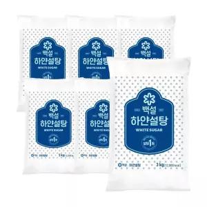 백설 하얀 설탕 3kg 6봉