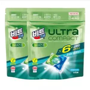 비트 캡슐세제 울트라 콤팩트 실내건조 40입 2개