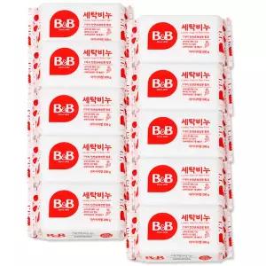 비앤비 세탁비누 아카시아 200g x10개 유아 아기 빨래
