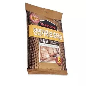 자동차물티슈 불스원 천연가죽 보호티슈 8매입
