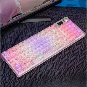 무선 케이밍 독거미 핫스왑 기계식 투명 RGB 키보드