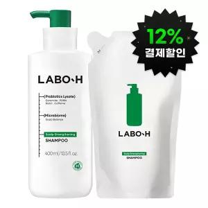 라보에이치 탈모증상완화 샴푸 두피강화 400ml+리필 400ml