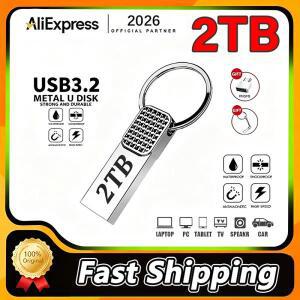 2TB 메탈 플래시 드라이브 USB 3.2 고속 펜 OTG 1TB 512GB 256GB U 디스크 메모리 스틱 컴퓨터 차량용 저