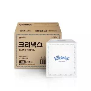 크리넥스 홈냅킨 퓨어화이트 130매, 12입