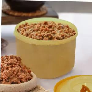 김치통 이젠 진공항아리 0.6리터 원형 황토 밀폐용기