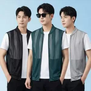 남성 여름 망사조끼 쿨 등산 메쉬 다용도 주머니 조끼 작업복
