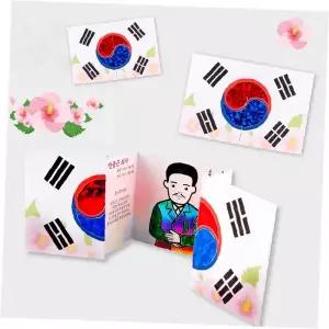 독립운동가 안중근 공예 세트 반짝이 장식 만들기 역사 학습 교구 호국보훈 어린이 체험