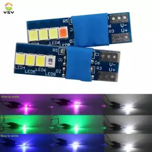 2pcs Canbus W5W T10 8s 2835 자동 웨지 라이트 자동차 인테리어 램프 오류 도어 주차 전구 블루 옐로우 핑