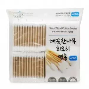 깨끗한나무 회오리 면봉 400p 대용량 위생면봉 회오리면봉