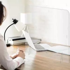 아크릴 칸막이 450X450mm 막힘 투명 가림막 파티션 [BRK35151]