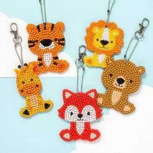 동물 보석십자수 양면 키링 기타 문구 만들기 DIY
