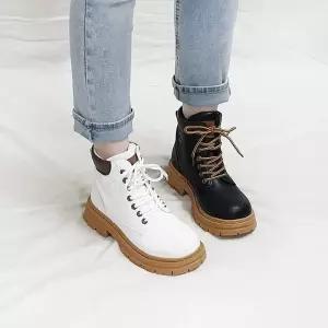 겟썸 하이탑 레이스업 키높이 캐주얼 통굽 워커 4cm