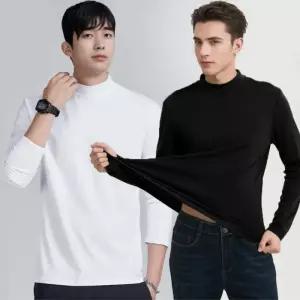 [깨비몰][깨비몰]남성 가을 겨울 스판 반목티 무지 얇은폴라티 (45523708A)