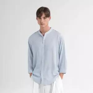 7부 린넨 데일리 셔츠