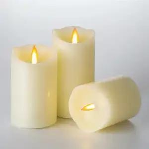 3 개/대 LED Flameless 양초 깜박이는 빛 크리스마스 축제 결혼식 홈 파티 장식 조명에 한 원격 제어