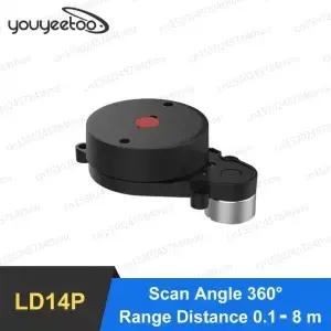 LiDAR 센서 LD14P 삼각 측량 레이더 D200 스캐너 위험 회피 시스템에 적용 자율 내비게이션 360 ° 범위