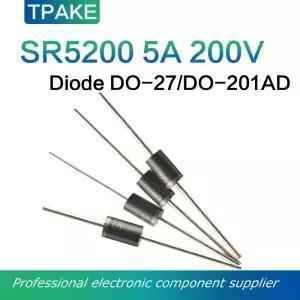 10개 SR5200 5A 200V DO27 DO201AD 쇼트키 다이오드