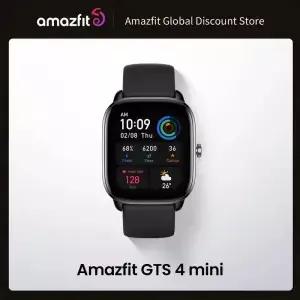 아마즈핏 GTS 4 미니 스마트워치 1.65인치 HD AMOLED 디스플레이 120+ 스포츠 모드 안드로이드 및 iOS 호환