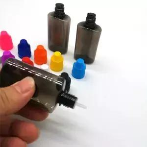 10PCS 30ML PET 플라스틱 빈 플랫 Dropper 병 E 액체 눈 맑은 검은 물 약병 컨테이너 깔때기와 긴 팁 캡