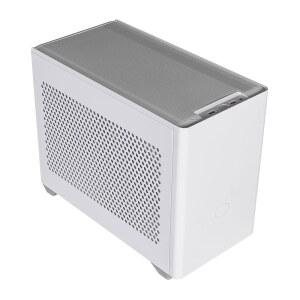 쿨러 마스터 NR200 미니 ITX PC 케이스, SFX PSU만 지원, ATX PSU 지원 없음, 수평 GPU 마운트, 330mm GPU 클리어런스, 280mm 라디에이터 지원, 최대 6배 120mm 팬, 컴팩트 ITX 섀시, 화이트