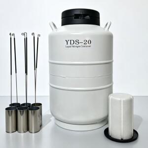 YDS-20-125mm 액체 질소 바이오 컨테이너, 극저온 저장 탱크, 듀어 플라스크