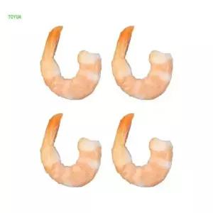 4PCS 가짜 새우 시뮬레이션 음식 모델 촬영 사진 도구 NM