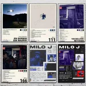 인기 랩퍼 가수 MMilo J 고품질 포스터 스티커 거실을위한 선물 미적 벽 장식 그림