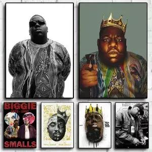 Biggie Smalls 음악 앨범 포스터 표준 한국 미국 랩 힙합 장식 그림 가수 홈