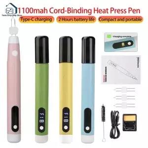 1100mAh 버닝 스레드 펜 산업용품 실 연소 도구 트리밍 또는 끝단 손상된 부분 수리용 휴대용 퀵 왁스 DIY