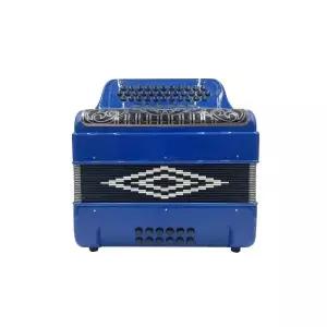 JB3412E 아코디언 악기 34 버튼 12 베이스 6 레지스터 연한 파란색 검정색 은색 그릴 다이아토닉 우드