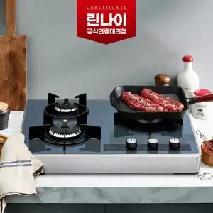 린나이 3구 RBR-PF3600L 빌트인/스탠드 전기코드형 가스레인지 리플렉트