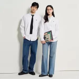 빈폴 [빈폴] [빈폴] [Essential] 남녀공용 옥스퍼드 솔리드 셔츠 - 화이트 (BC6164E051) (BC6164E051)