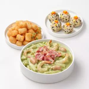 [삼첩분식] 바질크림떡볶이 + (시그니처) 감자폭탄 + 셀프 날치알 주먹밥