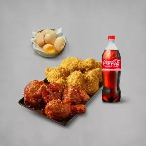 [BBQ] 황올반+BBQ양념반+황금알치즈볼+콜라1.25L