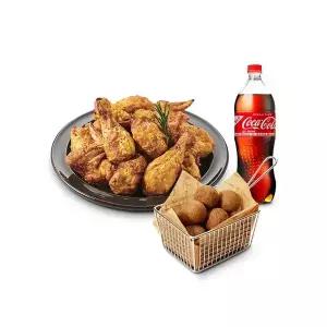 [푸라닭] 씬 후라이드+블랙치즈볼(5구)+콜라 1.25L