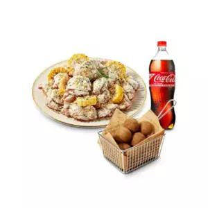 [푸라닭] 순(다리)살 콘소메이징+블랙치즈볼(5구)+콜라 1.25L