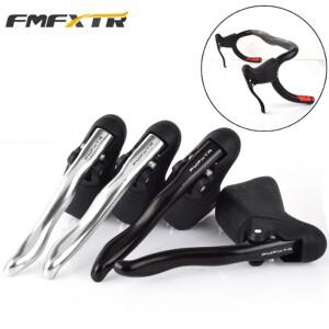 FMFXTR 알루미늄 합금 로드 바이크 핸들바 브레이크 22.2mm-23.8mm BMX V J-벤드 / 스트레이트 자전거 레버