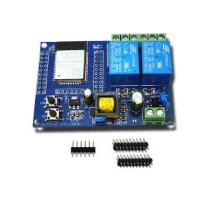 AC90-250V 전원 공급 장치 ESP32 WiFi Bluetooth BLE 2 채널 릴레이 모듈 ESP32-WROOM-32E WIFI 및 보조 개