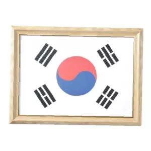 태극기케이스 가정용품 태극기액자 학교용품 국기 원목색 대상액자 (A3용)