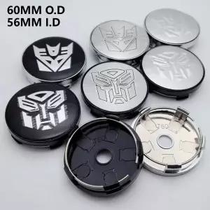 자동차휠캡 4개 트랜스포머 로고 엠블럼 배지 자동차 휠 센터 캡 60mm 내경 56mm 림 허브 휠캡 커버 스타일
