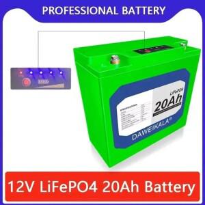 12V 20Ah LiFePO4 배터리(30A BMS 포함) 파워 휠 어군탐지기 조명 공급용 딥 사이클 리튬 표시 기능