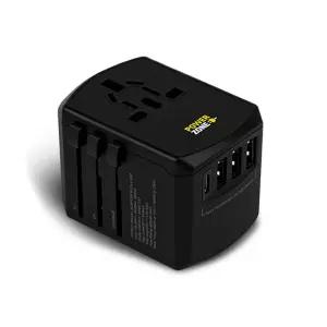해외 여행용 멀티어댑터 변환플러그 코드 USB-C 블랙