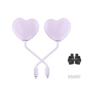 8mm 하트 모양 바이크 오토바이 백미러 HD 눈부심 방지 ABS 범용 전기 자전거 스쿠터 배터리 자동차 볼록