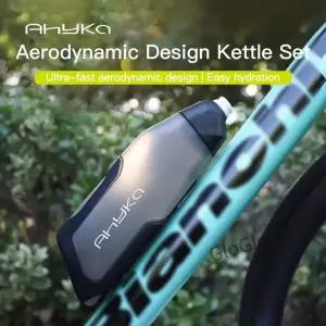 AhyKa 자전거 600ml 에어로다이나믹 물병 브래킷 세트 MTB 로드 바이크 프레임 다운 튜브 라이딩 물통
