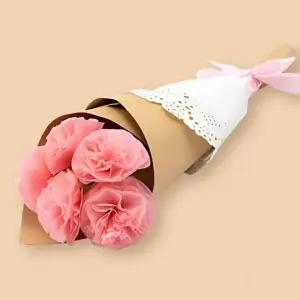 DIY 종이꽃 꽃다발 만들기 키트 졸업식 선물 연핑크