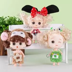 3D 시뮬레이션 눈 인형 및 옷 DIY 귀여운 얼굴 액세서리 생일 선물 10cm