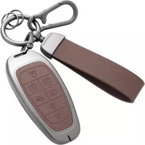 쏘나타 싼타페 투싼용 헤비 듀티 키체인이 장착된 Qunze 키포브 커버