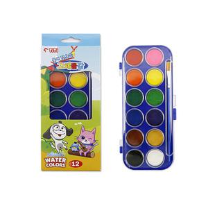 TITI 경인 물에 잘 녹는 고체물감 12색 수채화물감
